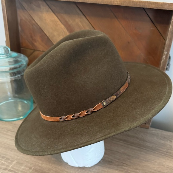 Vintage Golden Gate Hat Company Western Cowboy Hat Wool Hat Dark Olive Green - Picture 5 of 14